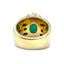 Cabachon Emerald & Diamond Ring, Circa 1970