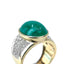 Cabachon Emerald & Diamond Ring, Circa 1970