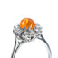 Fire Opal & Diamond Cluster Ring, Circa 1970