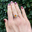Fire Opal & Diamond Cluster Ring, Circa 1970