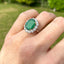 Oval Emerald & Diamond Cluster Ring, Circa 1950