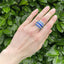 Sapphire & Diamond 7 Row Bombe Ring, Circa 1980