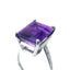 Amethyst Solitaire & Diamond Ring, Circa 2000