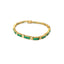 Emerald & Diamond Line Bracelet, Circa 1980