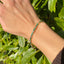 Emerald & Diamond Line Bracelet, Circa 1980