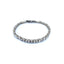 Brilliant Cut and Princess Cut Diamond Line Bracelet, Circa 1980