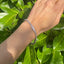 Brilliant Cut and Princess Cut Diamond Line Bracelet, Circa 1980