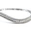 Baguette & Brilliant Cut Diamond 3 Row Wave Bangle, Circa 2000