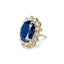 Oval Sapphire & Diamond Cluster Earrings, Circa 1980