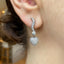 Diamond Heart Drop Earrings, Circa 1980