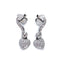 Diamond Heart Drop Earrings, Circa 1980