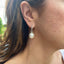 DIamond Hoop Earrings with detachable South Sea Pearl Drops, Circa 1980