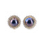 Tahitian Mabe Pearl & Diamond Cluster Earrings, Circa 1980