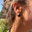 Tahitian Mabe Pearl & Diamond Cluster Earrings, Circa 1980