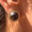 Tahitian Mabe Pearl & Diamond Cluster Earrings, Circa 1980