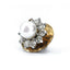 Cultured Pearl and Diamond Cluster Earrings, Circa 1980
