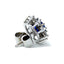Blue Sapphire & Diamond Cluster Earrings, Circa 1980