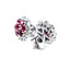 Ruby & Diamond Cluster Stud Earrings, Circa 1960