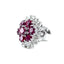 Ruby & Diamond Cluster Stud Earrings, Circa 1960