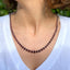 Art Deco Garnet & Rock Crystal Necklace, Circa 1920