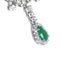 Pear Shape Emerald and Diamond Necklace, Circa 1950