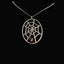 Diamond and Star Diopside Spider Web Necklace, Circa 1990