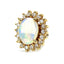 Opal & Diamond Cluster Stud Earrings, Circa 1975