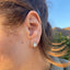 Opal & Diamond Cluster Stud Earrings, Circa 1975