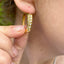 Large Diamond Hoop Earrings in Yellow Gold, Circa 1980