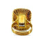 Rare Imperial Topaz & Diamond Cocktail Ring, Circa 1965