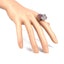 Ruby & Diamond Catherine Wheel Cluster Ring, Hallmarked London 1980