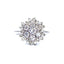 Diamond 3 Tier Flower Cluster Ring, Hallmarked London 1975