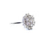 Diamond 3 Tier Flower Cluster Ring, Hallmarked London 1975