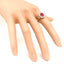 Ruby & Diamond Oval Cluster Ring, Hallmarked London 1996