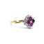 Ruby & Diamond Cluster Ring, Hallmarked London 1975