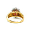 Oval Garnet & Diamond Cluster Ring, Circa 1980