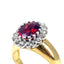 Oval Garnet & Diamond Cluster Ring, Circa 1980