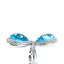 Blue Topaz and Diamond Up Finger Ring, Circa 2000