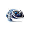 Sapphire & Diamond Bombe Ring, Circa 1990