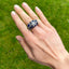 Sapphire & Diamond Bombe Ring, Circa 1990