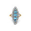 Art Deco Aquamarine & Diamond Marquise Ring, Circa 1930
