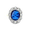 Art Deco Oval Sapphire & Diamond Cluster Ring, Circa 1930