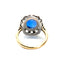 Art Deco Oval Sapphire & Diamond Cluster Ring, Circa 1930