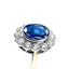 Art Deco Oval Sapphire & Diamond Cluster Ring, Circa 1930