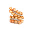 Pear Shape Coral & Diamond Cross Over Ring, Circa 1970