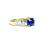 Sapphire Solitaire And Baguette Diamond Ring, Circa 1980