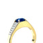 Sapphire Solitaire And Baguette Diamond Ring, Circa 1980