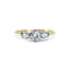 Diamond Solitaire Ring with Marquise Diamond Shoulders, Circa 1980