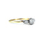 Diamond Solitaire Ring with Marquise Diamond Shoulders, Circa 1980