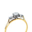 Diamond Solitaire Ring with Marquise Diamond Shoulders, Circa 1980